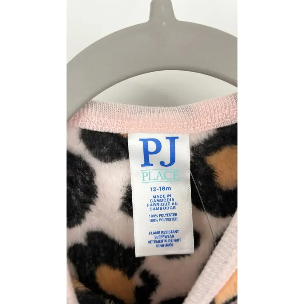 Childrens PJ Place Baby Girls Unicorn & Petal Fleece One Piece Pajamas 12-18M